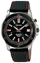 Seiko Men's Perpetual Calendar  Black Ion Finish Black Bezel Strap Watch #SNQ097