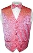 Antonio Ricci Men's Red Paisley Design Dress Vest BOW TIE Set for Suit or Tuxedo