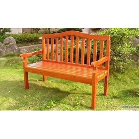 Wooden Bench Wood Patio Furniture Park Garden by Buyer's Choice USA