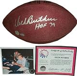 Dick Butkus Autographed Wilson NFL Football with HOF'79