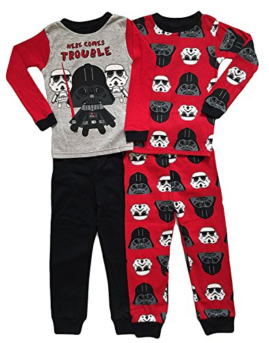 Star Wars Here Comes Trouble Little Boys Toddler 4 Pc Cotton Pajama Set