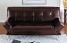 Handsome Dark Brown Leatherette Sofa Bed