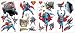 Superman "Day of Doom" Peel & Stick Wall Appliques Set