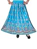 Boho Hipie Turquoise Blue Long Sequins Skirts Ankle Length Rayon Skirt