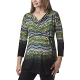 Liz Lange® for Target® Maternity Cowl-Neck Fashion Top - Ebony/Green