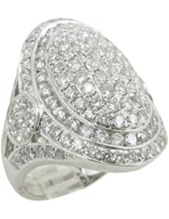 14k White Gold  3.1ctw Diamond Cocktail Ring 17120 Size 7.25
