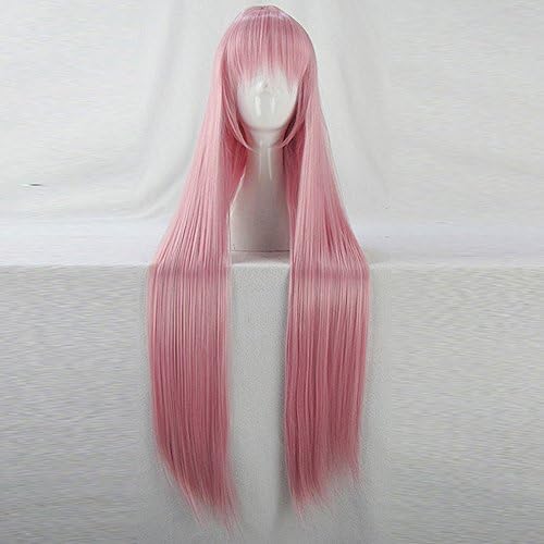 Lucky Star Takara Miyuki Pink Mix 100CM Long Cosplay Costume Wig + Free Wig Cap