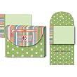 Polka Dot Stripes Punch Studio Purse Pocket 75-Page mini notepad