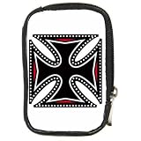 Compact Digital Camera Leather Case of Biker Cross (Iron Cross, Harley Davidson Gear)