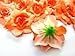 (24) Silk Two-tone Orange Roses Flower Head - 1.75