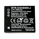 Panasonic Lumix DMC-FX12, DMC-FX150, DMC-LX3 - Replacement Battery (Premium Japanese Cells, 1500 mAh, 5-YR Warranty) (by Wasabi Power)