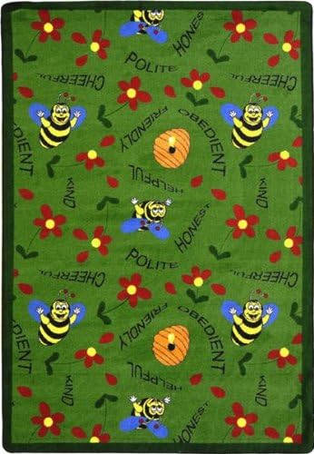 Joy Carpets - Bee Attitudes - Green 7'8" x 10'9"