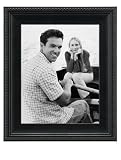 Malden Black Bead Fashion Wood Frame, 8 by 10-Inch