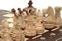 Schach-Set aus Holz, in Kassette, 54 cm