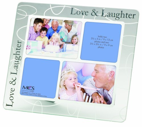 Main Stay Love and Laughter 9.5 By 11 Glass Collage 4 Openings (Fits 4 Photo Sizes)