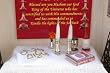 Framed Miniature for JUDAICA - Candle Lighting - 5.5 X 7.5 inches by Nava - Best of Israeli Artists Collection