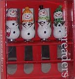 Snow Much Fun Snowman Spreader Set Stainless Steel Knives by Boston Warehouse Trading