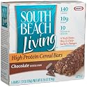 South Beach Living High Protein Cereal Bars, Chocolate, 5-Count Bars (Pack of 4)