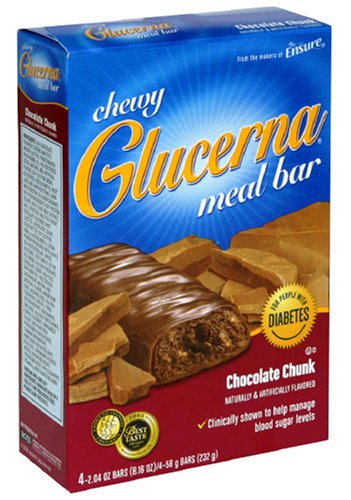 Ross Glucerna Balanced Nutrition Meal Bar for People with Diabetes- 24 2.04 ounce Bars by Ross