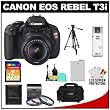 Canon EOS Rebel T3i 18.0 MP Digital SLR Camera Body & EF-S 18-55mm IS II Lens with 32GB Card + Battery + Case + 3 (UV, FLD, CPL) Filters + Tripod + Cleaning & Accessory Kit