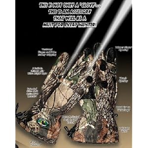 Hunter's Hands LED Light Hunting Camo Gloves XL