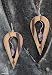 Amethyst and wood earrings, 'Amazon Tears' 1.4 W 3.4 L
