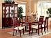 7PC Beautiful Dining Set Carved Accents In Rich Cherry Finish.