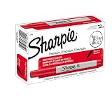 Sharpie Ultra Fine Point Permanent Markers, 12 Red Markers(37002)