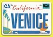 Modern Picture Postcards - (USA - CA - Venice) Venice Large Letters (License Plate) Modern Picture Postcard (T-006)