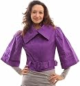 DAMEN KURZE JACKE LILA AUS BAUMWOLLE