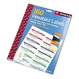 Viewable Labeling System Labels, 160/PK, White