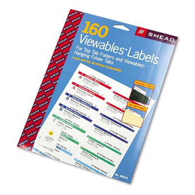 Viewable Labeling System Labels, 160/PK, White