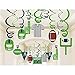 30Ct American Football Hanging Swirl Decorations - Sport Game Day Birthday Party Supplies Fan Decors