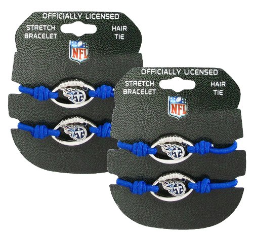 Tennessee Titans - NFL Blue Stretch Bracelets / Hair Ties (2-Pack)