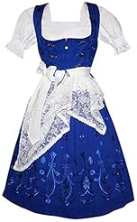 Cotton Dirndl   Waistline Lace Party Dress 