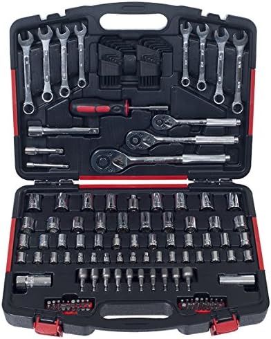 Stalwart 135 Piece Mechanics Garage Hand Tool Set in Storage Case