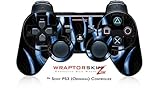 Sony PS3 Controller Skin Metal Flames Blue