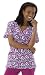 Dickies 100% Cotton Print Two Pocket Mock Wrap Scrub Top (XS-5X) in Assorted Colors.