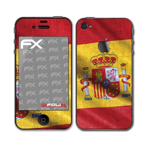 atFoliX Fu&szlig;ball EM 2012 Spanien Flagge Designfolie f&uuml;r Apple iPhone 4/4S Preisvergleich