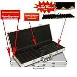 Trademark Poker 500 Capacity Aluminum Chip case - Black Interior