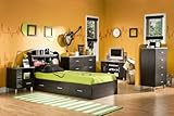 South Shore 3127-SET Cosmos Black Onyx and Charcoal Kids Bedroom Collection ....
