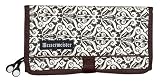 Messermeister 10 Pocket Gadget Roll, Brown and Green Paisley with Green and Brown Polka Dots Lining