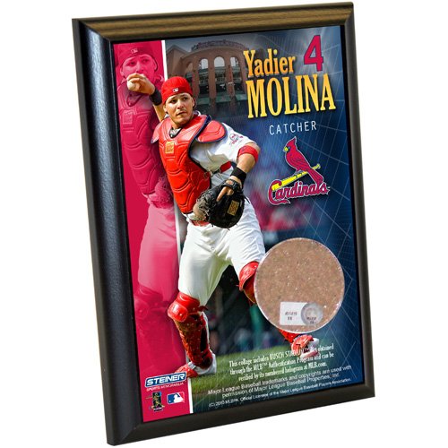 MLB St. Louis Cardinals Yadier Molina 4-by-6-Inch Dirt Plaque