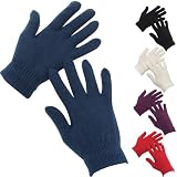 3x Pairs Comfortable Ladies Stretch Winter Magic Gloves