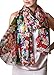 Women Emma Colorful Floral Print Scarf, Soft, Lightweight, Sheer, Oversize, Multicolor