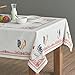 Maison d' Hermine Table Cloth Rectangle Table 100% Cotton 60 x 108 Inches Tablecloth Reusable Decorative Everyday Use for Dining Room, Farmhouse, Home Party, Festive & Wedding Spring Summer - Campagne
