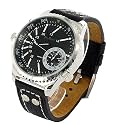 Jay Baxter Echt Lederarmband Dualtimer (2 Zeitzonen Worldtimer) M583