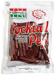 Oh Boy! Oberto Cocktail Pep Smoked Sausage Sticks, 32-Ounce Bag