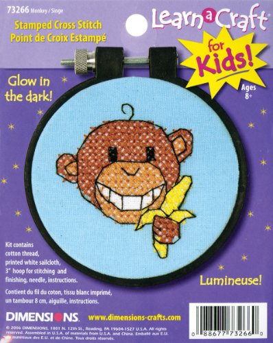 Dimensions Needlecrafts Stamped Cross Stitch, Monkey