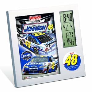 NASCAR Jimmie Johnson Digital Desk Clock